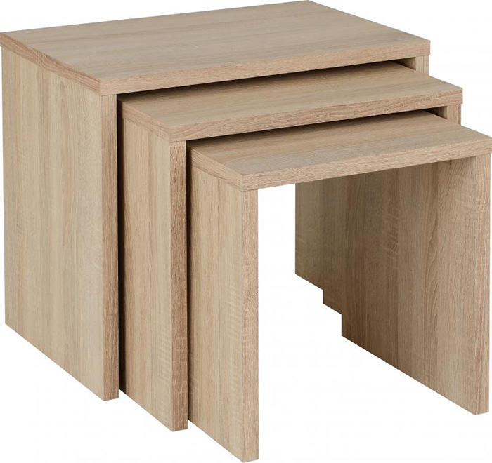 Cambourne Nest of Tables With Sonoma Oak Effect Veneer